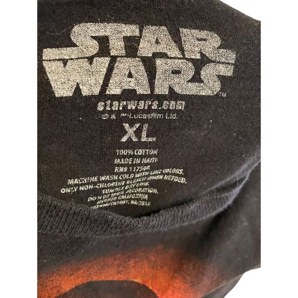 Star Wars Black TShirt Kylo Ren Graphic Print XL - Picture 4 of 4